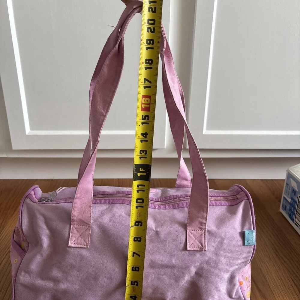 Vtg Care Bears Duffle Bag Tote Pink & Purple Overnight Love A Lot Friend Retro